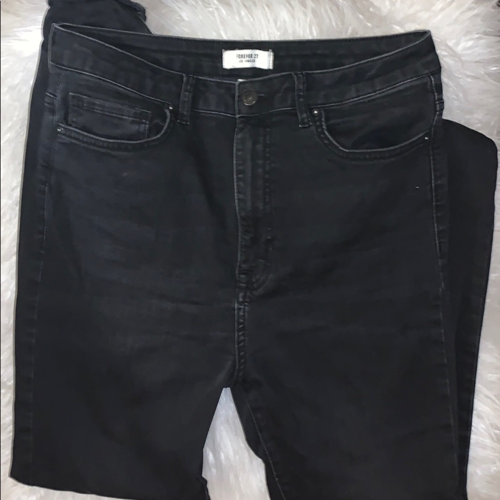 Forever 21 High Waisted Black Jeans